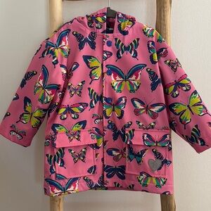Hatley Pink Butterfly Toddler Raincoat